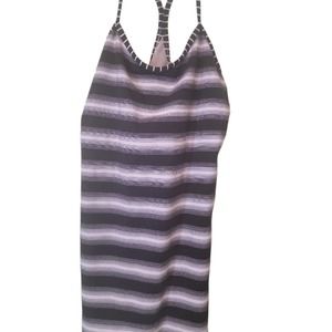 Lululemon Athletica Black White Built-in Yoga Workout Tank
